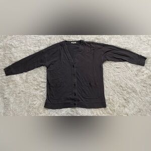 Madewell Elevated Librarian Collegiate Eclectic Academia Cardigan Sweater Gray S